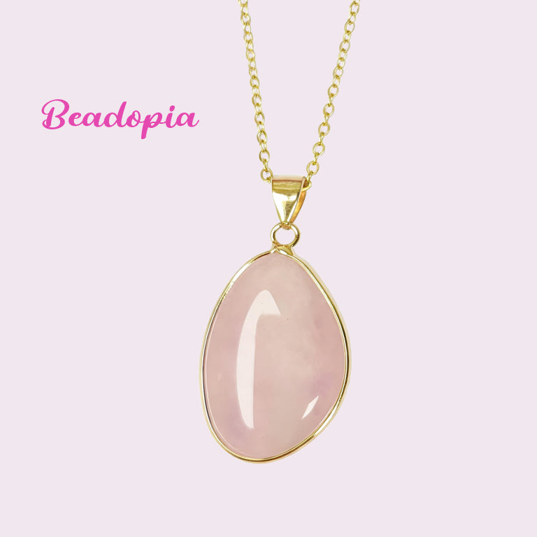 Elegant necklace with golden chain and gem pendant, 9 styles available