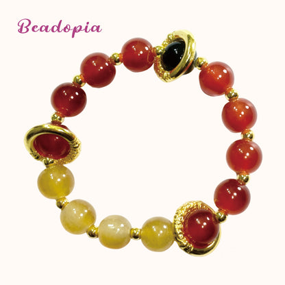 Lovely Glass Bracelet with beautiful crackle beads and cute pendant，48 options