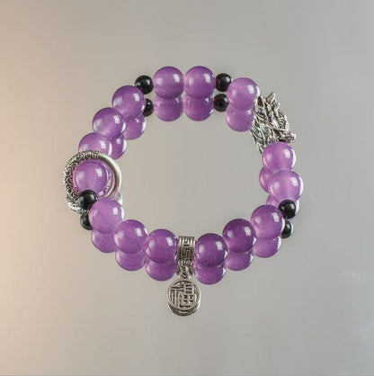 Lovely Glass Bracelet with beautiful crackle beads and cute pendant，48 options