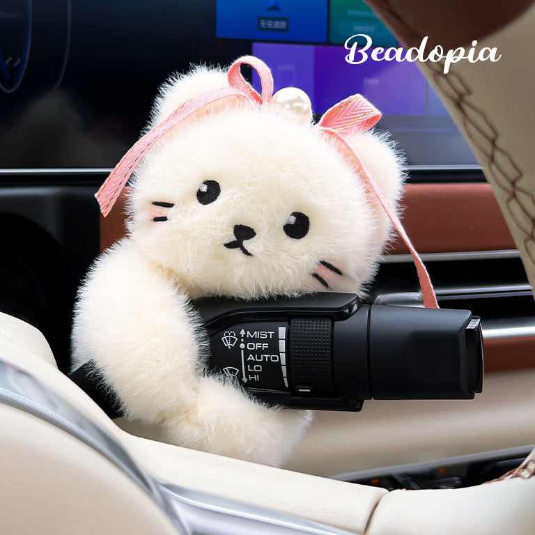 Super lovely plush kitty toy for car decoration