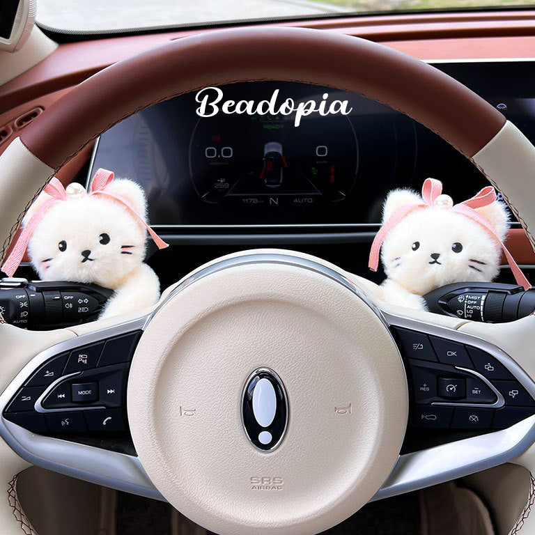 Super lovely plush kitty toy for car decoration