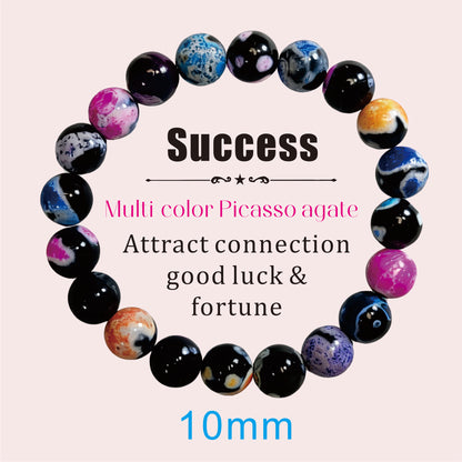 10mm Picasso Agate Bracelets