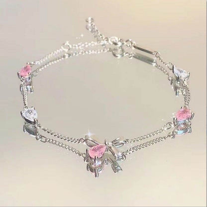 Lovely Glass Bracelet with beautiful crackle beads and cute pendant，48 options