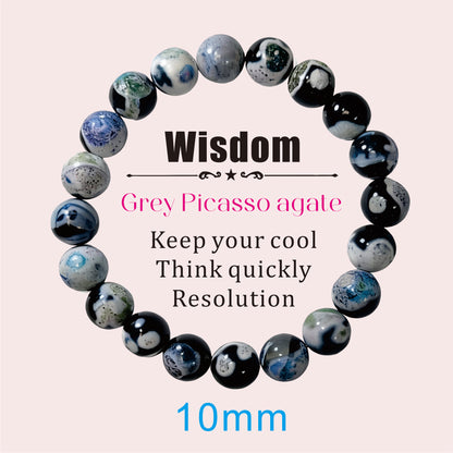 10mm Picasso Agate Bracelets
