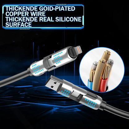 Creative 240W 4-in-1 USB-C Cable, PD 5A Fast Charging Cable